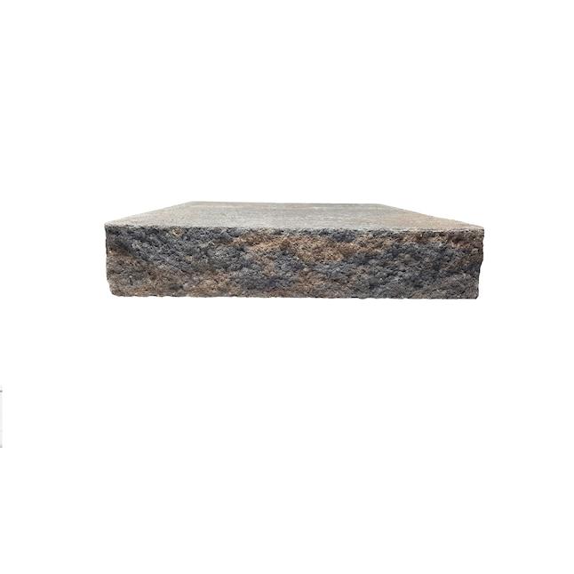 16-in x 3-in x 11-in Brown/Charcoal Concrete Retaining Wall Cap