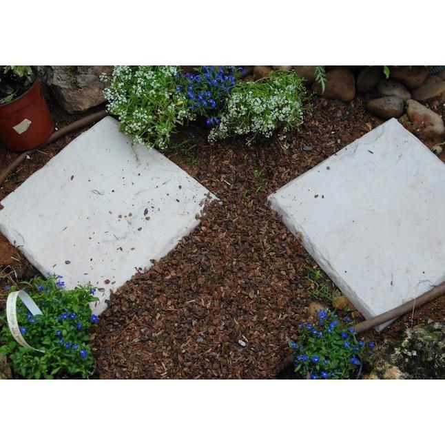 4-Pack 15.48-in L x 15.48-in W x 1.21-in H Stone Plastic Stepping Stone