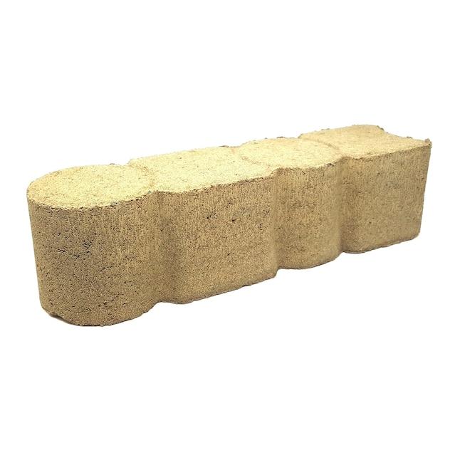 Geometric 12-in L x 4-in W x 3-in H Tan Concrete Straight Edging Stone