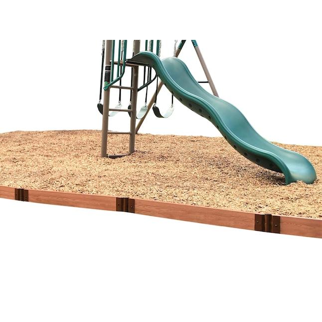 Playground Border 192-in L x 2-in W x 5.5-in H Classic Sienna Polyethylene Planter Block