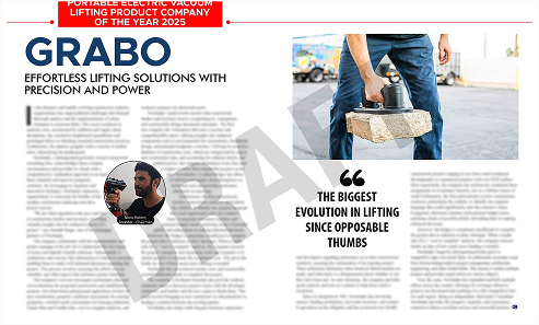 GRABO® award feature spread