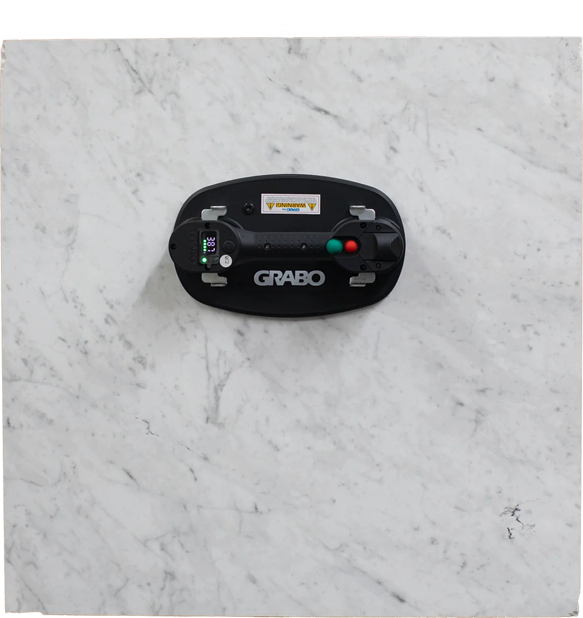 GRABO® Pro lifting a stone slab in parallel hold