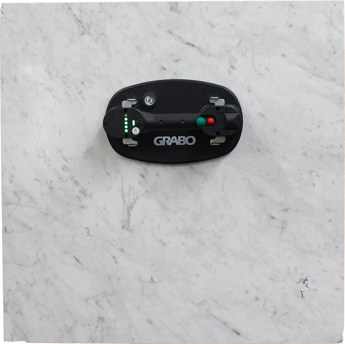 GRABO® V2 lifting a stone slab in parallel hold