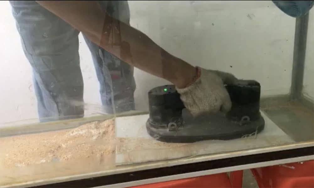 Dusty glass installation