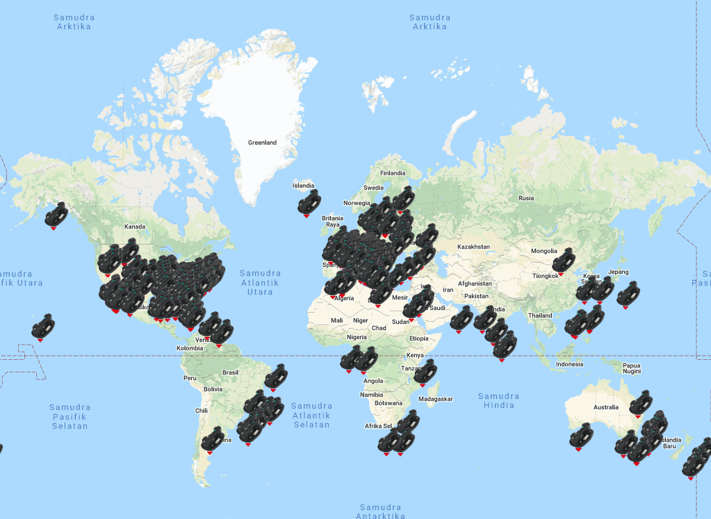 Map of GRABO® distribution locations worldwide